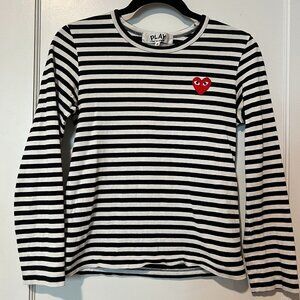 Comme Des Garcons PLAY Striped Long Top